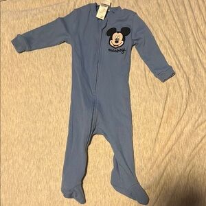 Disney Mickey Mouse Blue Baby Onesie zippy